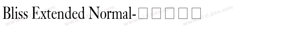 Bliss Extended Normal字体转换